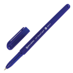 Ручка шариковая масляная BRAUBERG "Fine", СИНЯЯ, корпус синий, узел 0,7 мм, линия письма 0,35 мм. 142947