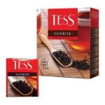 Чай TESS "Sunrise" черный цейлонский, 100 пакетиков в конвертах по 1,8 г,, 0918-09. 621033