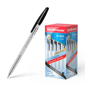 Ручка шариковая ErichKrause R-301 Classic Stick 1.0, цвет чернил черный. 43185 ― Кнопкару. Саранск