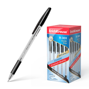 Ручка шариковая ErichKrause R-301 Classic Stick&Grip 1.0, цвет чернил черный. 39528 ― Кнопкару. Саранск