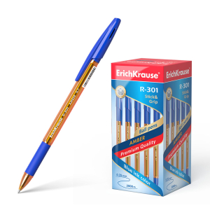 Ручка шариковая ErichKrause R-301 Amber Stick&Grip 0.7, цвет чернил синий. 39530 ― Кнопкару. Саранск