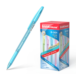 Ручка шариковая ErichKrause R-301 Spring Stick&Grip 0.7, цвет чернил синий. 39532 ― Кнопкару. Саранск