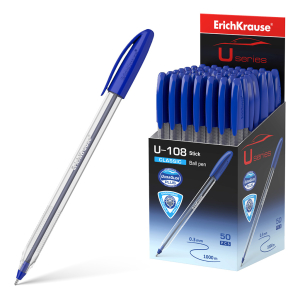 Ручка шариковая ErichKrause U-108 Classic Stick 1.0, Ultra Glide Technology, цвет чернил синий. 47564 ― Кнопкару. Саранск