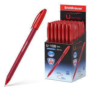 Ручка шариковая ErichKrause U-108 Original Stick 1.0, Ultra Glide Technology, цвет чернил красный. 47597 ― Кнопкару. Саранск