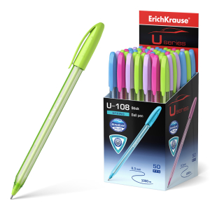 Ручка шариковая ErichKrause U-108 Spring Stick 1.0, Ultra Glide Technology, цвет чернил синий. 58108 ― Кнопкару. Саранск
