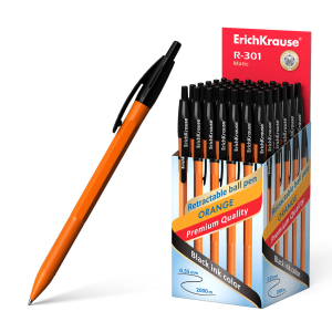 Ручка шариковая автоматическая ErichKrause R-301 Orange Matic 0.7, цвет чернил черный. 38513 ― Кнопкару. Саранск