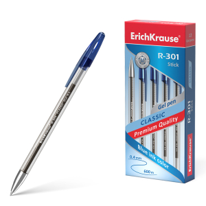 Ручка гелевая ErichKrause R-301 Classic Gel Stick 0.5, цвет чернил синий. 53346 ― Кнопкару. Саранск