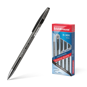 Ручка гелевая ErichKrause R-301 Original Gel Stick 0.5, цвет чернил черный. 42721 ― Кнопкару. Саранск