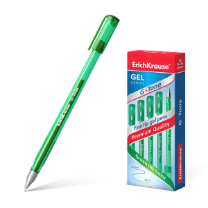 Ручка гелевая ErichKrause G-Tone, цвет чернил зеленый. 39016 ― Кнопкару. Саранск