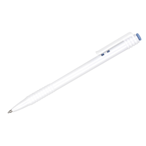 Ручка шариковая автоматическая СТАММ синяя, 0,7мм, белый корпус. РШ551, 324097 ― Кнопкару. Саранск
