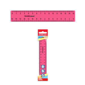 Линейка гибкая пластиковая ErichKrause Bubble Gum, 15см, розовая, во флоупаке. 57807 ― Кнопкару. Саранск