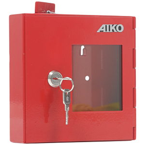 Ключница пожарная Aiko Key-1 Fire на 1 ключ, 175*162*40мм, ключевой замок, металл, красный, со стеклом и молоточком. S183CH020100, 308708 ― Кнопкару. Саранск