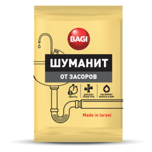 Средство для прочистки канализационных труб 70 г BAGI ШУМАНИТ, для всех типов труб, H-208900-0. 606387 ― Кнопкару. Саранск