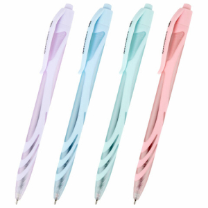 Ручка шариковая автоматическая BRAUBERG ULTRA COLOR PASTEL, soft-touch, СИНЯЯ, пишущий узел 0,7 мм, линия 0,35 мм. 144204 ― Кнопкару. Саранск