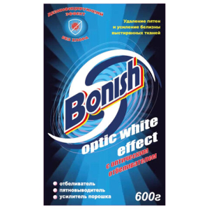 Средство для удаления пятен 600 г, BONISH (Бониш) "Optic white effect", без хлора. 603906 ― Кнопкару. Саранск