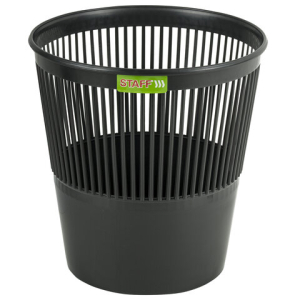 Корзина для бумаг STAFF "Basic" ЭКОНОМ, сетчатая, 9 л, черная. 238254 ― Кнопкару. Саранск