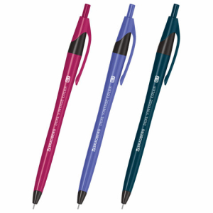 Ручка шариковая масляная автоматическая BRAUBERG "DUAL VINTAGE COLOR", СИНЯЯ, пишущий узел 0,7 мм, линия письма 0,35 мм. 144328 ― Кнопкару. Саранск