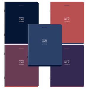 Тетрадь А5, 48 л., BRAUBERG, скоба, клетка, SoftTouch, "NoteBookMono", (микс в спайке). 405325 ― Кнопкару. Саранск