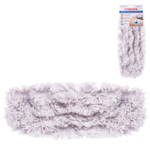 Насадка МОП плоская для швабры/держателя 40 см, карманы (ТИП К), хлопок (ворс 4,5 см), LAIMA. 603115 ― Кнопкару. Саранск