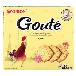Печенье ORION "GOUTE" затяжное, 144 г, О0000011959. 623256 ― Кнопкару. Саранск