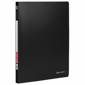 Папка на 2 кольцах BRAUBERG "Office", 21 мм, черная, до 120 листов, 0,5 мм. 221612 ― Кнопкару. Саранск