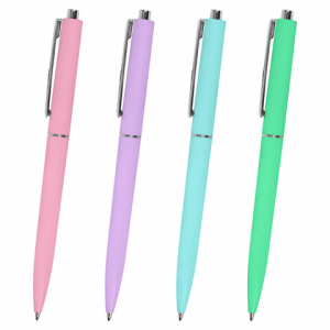 Ручка шариковая автоматическая BRAUBERG X17 PASTEL, СИНЯЯ, стандартный узел 0,7 мм, линия письма 0,5 мм. 144155 ― Кнопкару. Саранск