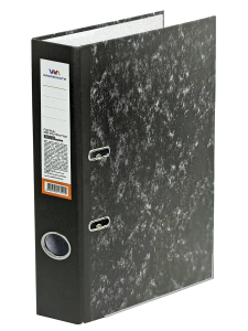 Папка-регистратор Workmate 50 мм, чёрный мрамор, с металлической окантовкой, в разборе. 15-8117 ― Кнопкару. Саранск