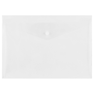 Папка-конверт на кнопке СТАММ А4, 150мкм, пластик, прозрачная, бесцветная. ММ-32272, 343170 ― Кнопкару. Саранск