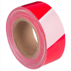 Лента оградительная сигнальная красно-белая, 50 мм х 200 м, СТАНДАРТ, основа полиэтилен, ЛО 200/50. 607909 ― Кнопкару. Саранск