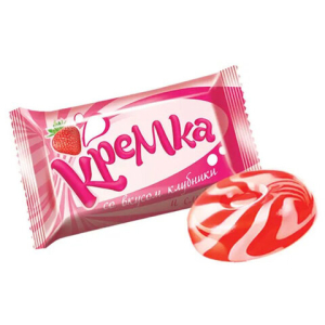Карамель леденцовая КРЕМКА со вкусом клубники и сливок, 1 кг, РНК660. 624707 ― Кнопкару. Саранск