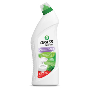 Средство для уборки сантехники и туалета дезинфицирующее 1,5 л GRASS DOS-GEL СИЛА ХЛОРА, 125805. 702629 ― Кнопкару. Саранск
