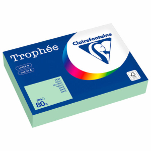 Бумага цветная CLAIREFONTAINE, А4, 80 г/м2, 500 л., пастель, зеленая, Франция, 1975PC. 116711 ― Кнопкару. Саранск