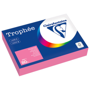 Бумага цветная CLAIREFONTAINE, А4, 80 г/м2, 500 л., пастель, розовый, Франция, 1997PC. 116715 ― Кнопкару. Саранск