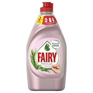Средство для мытья посуды Fairy "Нежные руки. Розовый жасмин и Алоэ Вера", 450мл. 368311 ― Кнопкару. Саранск