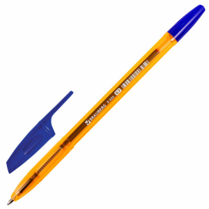 Ручка шариковая BRAUBERG "X-333" AMBER, СИНЯЯ, корпус тонированный оранжевый, узел 0,7 мм, линия письма 0,35 мм. 142832 ― Кнопкару. Саранск