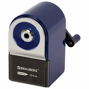 Точилка механическая BRAUBERG "ORIGINAL", для чернографитных и цветных карандашей, крепление к столу, корпус синий. 228480 ― Кнопкару. Саранск