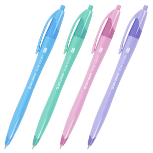 Ручка шариковая автоматическая масляная BRAUBERG "DUAL COLOR", СИНЯЯ, игольчатый наконечник 0,7 мм, линия письма 0,35 мм. 144327 ― Кнопкару. Саранск