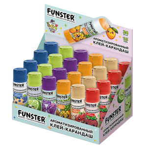 Клей-карандаш ароматизированный FUNSTER (ФАНСТЕР), ассорти 6 запахов, 15 г. 274269 ― Кнопкару. Саранск