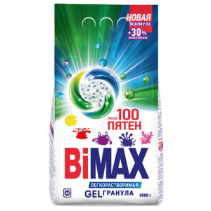 Стиральный порошок-автомат 6 кг, BIMAX "100 пятен" (Нэфис Косметикс), 506-1. 601628 ― Кнопкару. Саранск