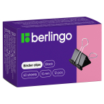 Зажимы для бумаг 15мм, Berlingo, 12шт., черные, картонная коробка. BC1215, 110957
