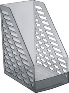 Лоток для бумаг вертикальный СТАММ "XXL", тонированный серый. ЛТ903, 324078 ― Кнопкару. Саранск
