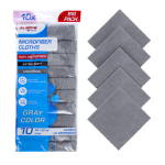 Салфетки из МИКРОФИБРЫ 30х30 см, GRAY, big pack, КОМПЛЕКТ 10 штук, 180 г/м2, LAIMA HOME. 700609