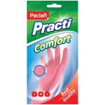 Перчатки резиновые Paclan "Practi.Comfort", L, розовые Арт.407661