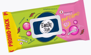 Салфетки влажн. Emily Style ВЫГОДНО с клапаном (уп. 120 шт.) Bubble Fresh. 22667.2.1 ― Кнопкару. Саранск