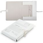 Папка для бумаг с завязками, картон, 380 г/м2, 40 мм, белая, 4 завязки до 400л. Арт.122035