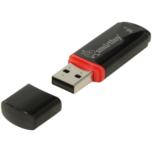 Память Smart Buy "Crown" 16GB, USB 2.0 Flash Drive, черный. SB16GBCRW-K, 218760 ― Кнопкару. Саранск