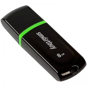 Память Smart Buy "Paean"  8GB, USB 2.0 Flash Drive, черный. SB8GBPN-K, 250660 ― Кнопкару. Саранск