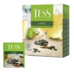 Чай TESS "Lime" зеленый с цедрой цитрусовых, 100 пакетиков в конвертах по 1,5 г, 0920-09. 621035