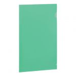 Папка-уголок жесткая BRAUBERG, зеленая, 0,15 мм. 221639