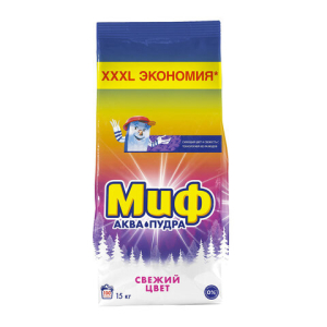 Стиральный порошок-автомат 15 кг, МИФ, 100 стирок, 80769432. 609025 ― Кнопкару. Саранск